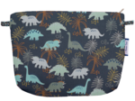 Pochette tissu jurassic dino marine