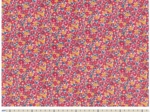 Tissu enduit  au mètre cocktail de fleurs