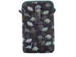 Pochette téléphone matelassée jurassic dino marine