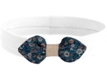 Bandeau jersey bébé noeud paquerette marine