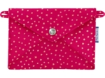 Petite pochette enveloppe etoile or fuchsia