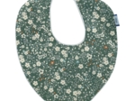 Bavoir bandana fleuri kaki