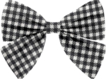 Barrette noeud papillon vichy noir
