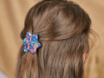 Barrette fleur étoile huppette fleurie
