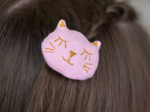 Barrette miaou oxford rose