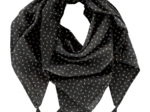 Foulard pompon  paille dorée noir