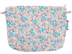 Pochette tissu champêtre bleuté