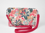 Pochette tissu cerise en fleur