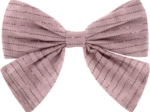 Barrette noeud papillon gaze lurex rose