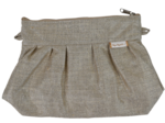 Pochette plissée lin doré