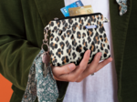 Mini pochette plissée leopard