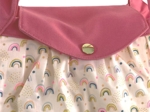 Sac cabas taille moyenne plissé arc en ciel