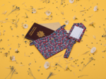 Etiquette bagage romance fleurie