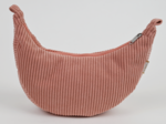 Petit Sac demi lune velours côtelé rose blush