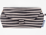 Etui à lunettes rayé ivoire marine