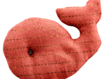 Barrette Baleine gaze lurex corail