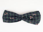 Bandeau croisé tartan fleuri