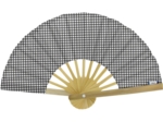Eventail vichy noir