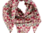 Foulard pompon coquelicot