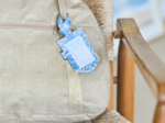 Etiquette bagage toile de biche