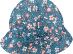 Chapeau soleil charlotte fleuri nude ardoise