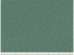 Coupon tissu 50 cm gaze pois or eucalyptus