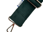 Bandoulière large suédine vert foncé