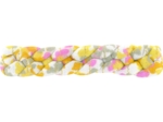 Barrette cheveux tressée mimosa jaune rose