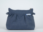Mini pochette plissée jean enduit intérieur
