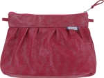 Pochette plissée fuchsia argent