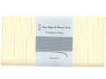 Coupon tissu 50 cm rayé jaune