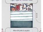Kit prêt à coudre 3 Chouchous ex2231 cachemire multicolore fond creme