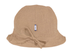 Chapeau soleil charlotte gaze pailletée camel