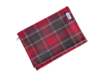 Portefeuille compact tartan rouge
