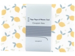 Coupon tissu 1 m citrons jaune blanc ex1056