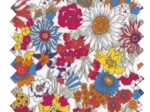 Coupon tissu enduit de 35cm  tutti fleuri