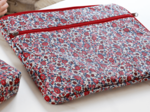 Pochette ordinateur 13 pouces rouge corolle
