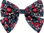 Barrette noeud papillon camelias rubis