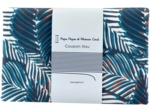 Coupon tissu 1 m feuillage marine