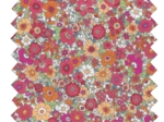 Coupon tissu 1 m ex2342 multifleurs rose orange