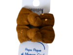 Barrettes clic-clac petits noeuds gaze pois or caramel