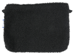 Pochette tissu moumoute noire