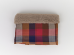 Echarpe tube enfant tartan lurex rubis