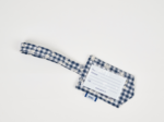 Etiquette bagage vichy brodé marine