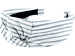 Serre-tête Large Croisé rayé bleu blanc