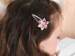 Barrette clic-clac fleur étoile lianes printanieres