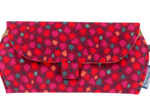 Etui à lunettes pompons cerise