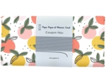 Coupon tissu 50 cm ex2519 ronde de fruits blanc peche