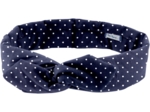 Bandeau vintage pois marine