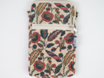 Pochette téléphone matelassée plumes d'été